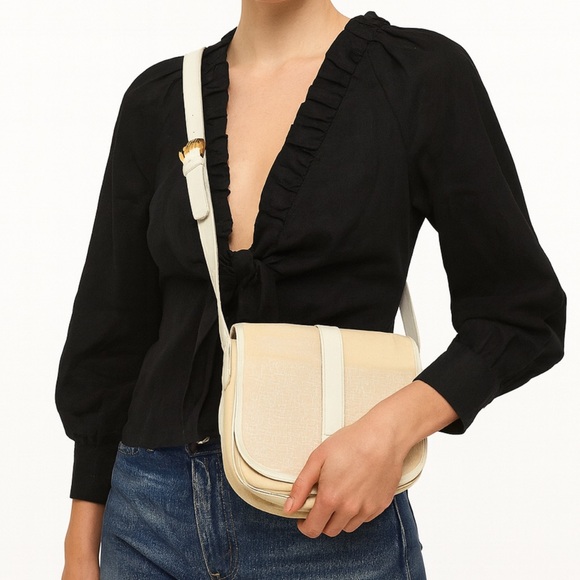 Fendi Tan and White Crossbody Bag - Picture 1 of 9